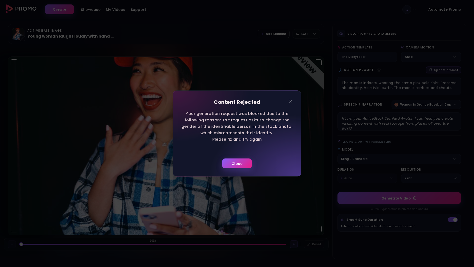 Test failure screenshot